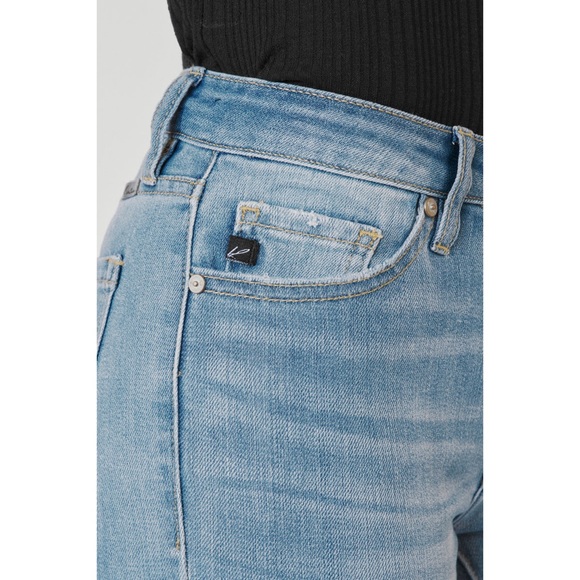 Preowned KanCan Light Wash Ashlyn Mid Rise Super Skinny Jeans 28 Juniors 9 - Picture 6 of 14